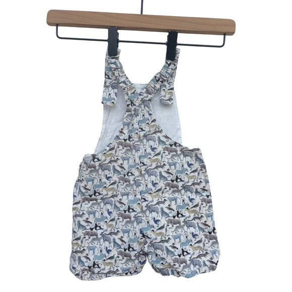 Thomas Brown Trotters London Animal Print Cotton Romper 12–18M - Picture 2 of 4